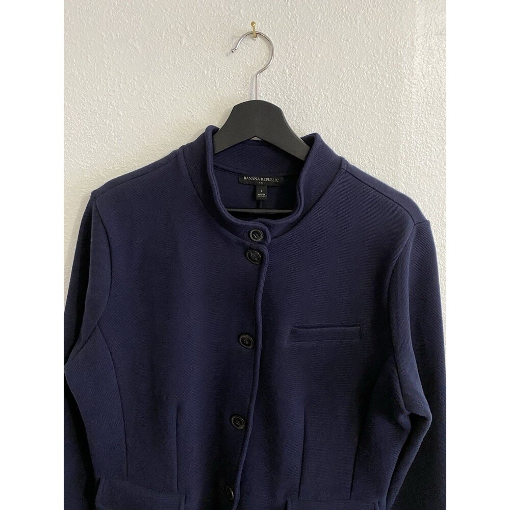 Eileen Fisher Navy Button-Front Jacket - Picture 2 of 6